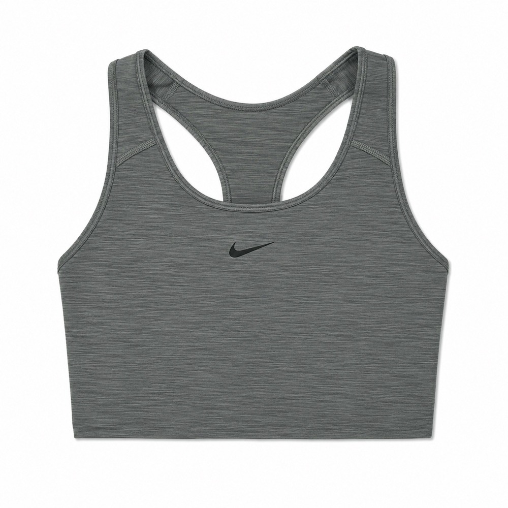 Nike Swoosh Medium Support Sports Bra Gray Racerback XL